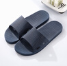 樂(lè )拖（LETUO）男士拖鞋男夏季家居家用室內軟底防滑浴室洗澡耐磨涼拖鞋男款夏天 藏青色 44-45(適合43-44的腳穿) 曬單實(shí)拍圖