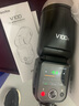 神牛（Godox）V100機頂閃光燈100W大功率旗艦全彩觸屏高速同步TTL鋰電池熱靴口袋燈外拍便攜婚禮攝影燈 V100標配+半圓柔光罩 佳能 曬單實(shí)拍圖