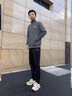 安踏（ANTA）外套男衣服運動(dòng)服飾男士立領(lǐng)開(kāi)衫春冬季健身裝加絨保暖長(cháng)袖跑步服 灰 XL 曬單實(shí)拍圖