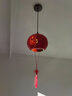 瓷王紅燈籠吊燈新中式陶瓷現(xiàn)代簡約喬遷玄關(guān)入戶走廊過道吧臺陽臺燈具 小號圓福魚中國結(jié)紅燈籠 曬單實拍圖