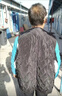 冬季羊毛馬甲男中老年人皮毛一體爸爸背心保暖馬夾加絨加厚棉坎肩 無(wú)襯黑色棉格（羊毛內膽可拆卸） XL（推薦100斤-125斤) 曬單實(shí)拍圖