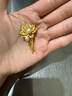 明牌珠寶生日禮物足金黃金花絲荷花珍珠胸針工藝品擺件女AFC0705工費950 足金 約5.91克 曬單實(shí)拍圖