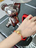 伊生緣999足金牛黃金手鏈?zhǔn)ば〗鹋＾D(zhuǎn)運(yùn)珠本命年手繩牛寶寶3D硬金 福氣牛 金重約0.9-1.1g 曬單實(shí)拍圖