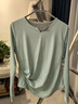 雪茜曼（XUEXIMAN）瑜伽服女上衣帶胸墊修身顯瘦春秋運動(dòng)上衣長(cháng)袖T恤專(zhuān)業(yè)跑步健身服 曬單實(shí)拍圖