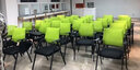 澳橙 培訓椅帶寫字板會議椅帶桌板辦公室職員學生聽課折疊椅會議椅子 黑色+寫字板（4個起發(fā)貨） 曬單實拍圖
