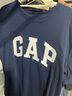 GAP男女裝春季款純棉字母印花logo短袖T恤上衣美版797924 黑色 M 美碼 L亞洲碼180/96A 【偏大，建議選小一碼】 曬單實(shí)拍圖