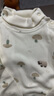 Aengbay昂貝 德絨嬰兒包屁衣秋冬高領(lǐng)保暖內(nèi)衣三角哈衣爬服寶寶連體衣 白色 80cm 曬單實(shí)拍圖