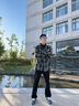 賓迪肯（BINDIKEN）羊羔毛絨棉衣外套男冬季棉服潮牌寬松青少年冬裝加絨加厚保暖衣服 A071-089綠色 L 曬單實拍圖
