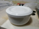 后海 纯白色骨瓷碗蒸碗蒸蛋羹碗 陶瓷蒸饭碗带盖碗 瓷盖碗 微波炉适用 白瓷盖碗B款大号 实拍图