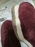 紅青百年冬季棉鞋女保暖傳統中式老北京棉布鞋中老年家居加絨加厚媽媽棉鞋 棗紅 40 （適合38的腳穿） 曬單實(shí)拍圖