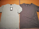 軒峻男士緊身T恤短袖修身健身半袖棉夏季圓領(lǐng)運動(dòng)彈力打底衫收緊袖口 花灰色 XL --140斤左右 曬單實(shí)拍圖