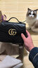 GUCCI古馳GG Marmont系列小號手提包黑色均碼 曬單實(shí)拍圖