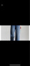 品彩牛仔裤女两粒扣复古高腰长裤时尚宽松休闲阔腿裤 P12KN1977 晒单实拍图