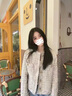 CTOX法式小香風(fēng)外套女秋冬季新款小個(gè)子氣質(zhì)名媛感開衫粗花呢上衣 主圖色 M 建議100-115斤 曬單實(shí)拍圖