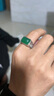 RAAG和田玉碧玉銀鑲嵌綠寶石馬鞍開(kāi)口男女款玉石戒指環(huán)翡翠 和田玉碧馬鞍戒指大號 曬單實(shí)拍圖