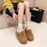 尚芭芙內增高勃肯鞋女2025年秋冬季新款厚底懶人鞋一腳蹬百搭包頭半拖鞋 淺棕色 37 (235mm) 曬單實(shí)拍圖