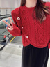 唐菓蜜針織連衣裙女2024秋冬新款女裝韓版時(shí)尚百搭減齡風(fēng)新年紅色套裝裙 紅色毛衣+黑色吊帶裙 M 曬單實(shí)拍圖