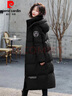 皮爾卡丹（pierre cardin）羽絨服女中長(cháng)款過(guò)膝2025年新款冬季加l肥大l碼女裝200斤冬裝外套 黑色 L 建議120-135斤 曬單實(shí)拍圖