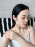 苗秀 閃鉆星星足銀手鏈女簡約個性小清新設計感森系學生生日禮物女 銀色星星手鏈-H1351 曬單實拍圖