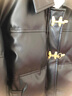 VEGA CHANG2025年冬新款啞光皮美拉德羽絨服女冬小個(gè)子外套ins 黑色 L 曬單實(shí)拍圖