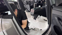 固特異（Goodyear）汽車(chē)腳墊全包圍適用特斯拉ModelY L六座25款360航空軟包白仿羊絨 曬單實(shí)拍圖