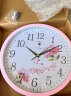 北极星（POLARIS）挂钟 时尚创意客厅钟表 简约石英钟12英寸2842粉樱花 实拍图