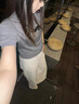 fano studios范洛Fano 清爽百搭基礎全棉闊腿寬松休閑白色牛仔褲女2025新款 白色 現貨 S 曬單實(shí)拍圖