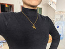 俞兆林針織打底衫女內搭半高領(lǐng)毛衣修身長(cháng)袖中領(lǐng)可外穿上衣秋冬杏色 曬單實(shí)拍圖