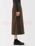 無(wú)印良品（MUJI） 女式橫豎彈力起毛寬擺裙長(cháng)半身裙裙子25年秋季 BE1XXC5A 棕色 M (160/66A) 曬單實(shí)拍圖