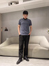 花花公子（PLAYBOY）短袖t恤男夏季翻領(lǐng)保羅polo體恤衫休閑爸爸男裝冰感上衣服 153黑色 XL （建議120-135斤） 曬單實(shí)拍圖