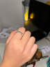 Colaivkloia情侶戒指男女對戒925銀開(kāi)口婚戒首飾520情人節生日禮物送男女友 JZ9044【銀色女款開(kāi)口】 曬單實(shí)拍圖