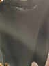 優(yōu)衣庫男女裝大師T AIRism寬松圓領(lǐng)T恤五分袖短袖475355 465185 475355/09黑色 M /170/92A 曬單實拍圖