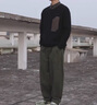 京西藍靛春秋款假兩件襯衫領(lǐng)毛衣男2024秋季男士打底針織衫大碼POLO衫男裝 黑色 L 體重120-140斤 曬單實拍圖