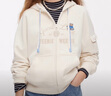 Teenie Weenie小熊女裝2025秋新款簡(jiǎn)約時(shí)髦設計感刺繡連帽開(kāi)衫衛衣 乳白色 L 170 曬單實(shí)拍圖