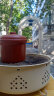 赟娅围炉煮茶烧烤炉庭院韩式烤肉炉子家用取暖碳炉户外露营野餐碳烤炉 星光白【六件套含收纳包】 实拍图