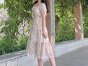 曼蓄高端品牌連衣裙碎花田園風(fēng)裙子夏天女裝2025夏季新款氣質(zhì)女士神范 花色 M 建議95-105斤 曬單實(shí)拍圖