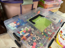 睿爸裝樂(lè )高積木收納盒lego分類(lèi)盒透明玩具零件分類(lèi)小顆粒整理收納盒子 兩件套 四層 118格【大約可裝3000小顆?！?玩具收納盒 曬單實(shí)拍圖