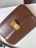 CALCULAT&KEENCK女包質(zhì)感豆腐包box包2024新款潮春夏單肩斜挎包時(shí)尚網(wǎng)紅女包 焦糖色大號 禮品盒+禮品袋 曬單實(shí)拍圖