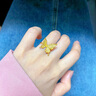 恩碩黃金戒指鎏金蝴蝶女999足金時尚潮流戒子520禮物情人節(jié)禮物送女友 鎏金蝴蝶戒指14號 金重約3.59g 曬單實拍圖