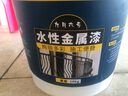 九月六號防銹漆水性金屬漆鐵門彩鋼瓦翻新專用漆免除銹自噴漆鐵銹轉(zhuǎn)化劑 【中灰色】凈味防水防銹 10kg 曬單實拍圖