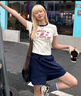 GAP女裝2025夏季新款撞色圓領(lǐng)趣味印花logo常規短袖T恤上衣766159 海軍藍 XL (175/92A) 亞洲尺碼 曬單實(shí)拍圖