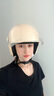 新國標3C認證電動(dòng)車(chē)頭盔女秋冬季保暖四季通用男電瓶摩托車(chē)安全帽 奶杏色3C飛行員【高清防霧】+萌趣貓耳朵 曬單實(shí)拍圖