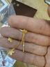 菜百首飾 黃金耳飾 足金花朵耳線(xiàn) 時(shí)尚女款五瓣花耳線(xiàn)  計價(jià) HJ 七夕禮物 黃金耳飾 約1.84g 曬單實(shí)拍圖