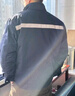 耐典防靜電工作服套裝春秋長袖勞保服男女汽修工程服廠服定制 藏藍(lán)175 曬單實(shí)拍圖