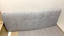 桑菽床頭靠墊床頭板軟包榻榻米床頭罩現代簡(jiǎn)約ins雙人大靠背墊可拆洗 法蘭絨-淡霧藍(豎條) 長(cháng)150高60厚度10cm[有床頭] 曬單實(shí)拍圖