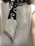 正町100%純羊毛馬甲女2025圓領(lǐng)菱形扭花無(wú)袖開(kāi)叉毛衣背心寬松針織坎肩 白色 M 曬單實(shí)拍圖