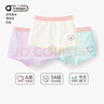 Q21【5A醫(yī)護(hù)纖維】?jī)和瘍?nèi)褲男童女童寶寶小海綿凈化褲三角平角3條裝 女平角-舒芙蕾米/薄荷綠/奶紫 3條 130 建議體重43-55斤 曬單實(shí)拍圖