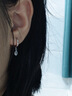 初霓999純銀水滴耳環(huán)吊墜耳圈養耳洞氣質(zhì)高級感送女友學(xué)生日禮物小眾 999足銀水滴耳環(huán)一對 曬單實(shí)拍圖