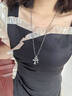 伊燦雙層疊戴黑色鋯石十字架項鏈女獨特氣質(zhì)高級感鎖骨鏈2025新款頸鏈 雙層疊戴銀色十字架項鏈 曬單實(shí)拍圖