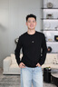 THOM BEAUTY長(cháng)袖t恤男2025秋季新款高端商務(wù)休閑刺繡內搭打底圓領(lǐng)純棉免燙黑T 黑色【門(mén)筒白色小蜜蜂】 XL 【建議70-80KG】 曬單實(shí)拍圖